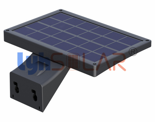 8 W schwarze Solar-Sensorleuchten für die Wandmontage, kabellose Installation für den Außenbereich