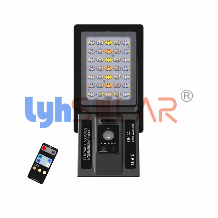 Fernbedienung 3W Solar Deck Zaun Lichter Boden Lichter 3000-6000k Outdoor mit PIR Bewegungssensor