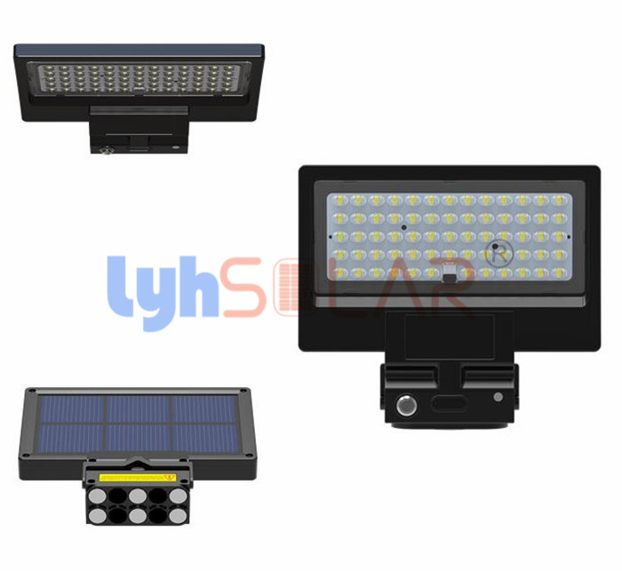 Schwarze tragbare Solarlichter 5W 10w im Freien mit Sensor mit PC Linsen-Art II Öffnungswinkel